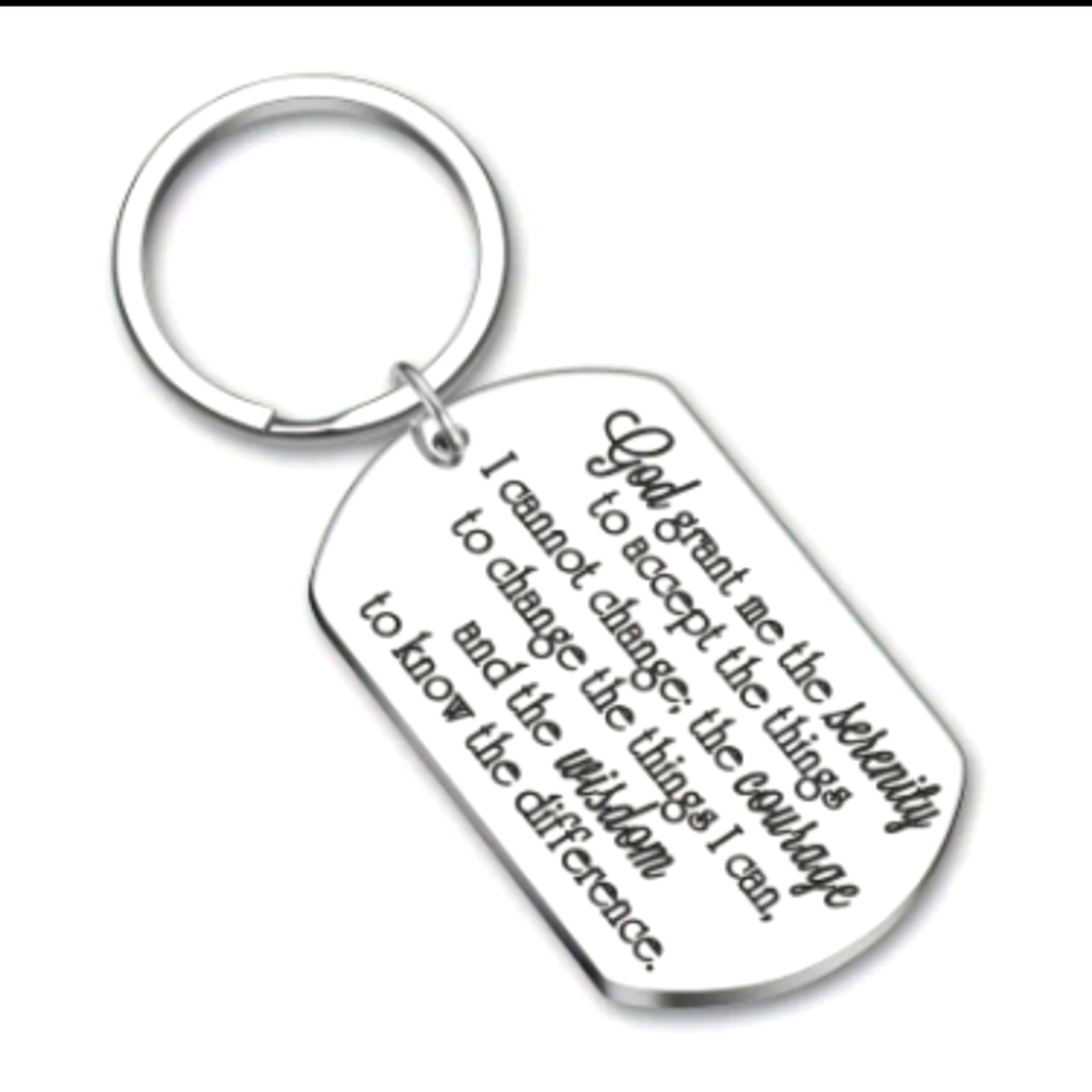Serenity prayer keychain